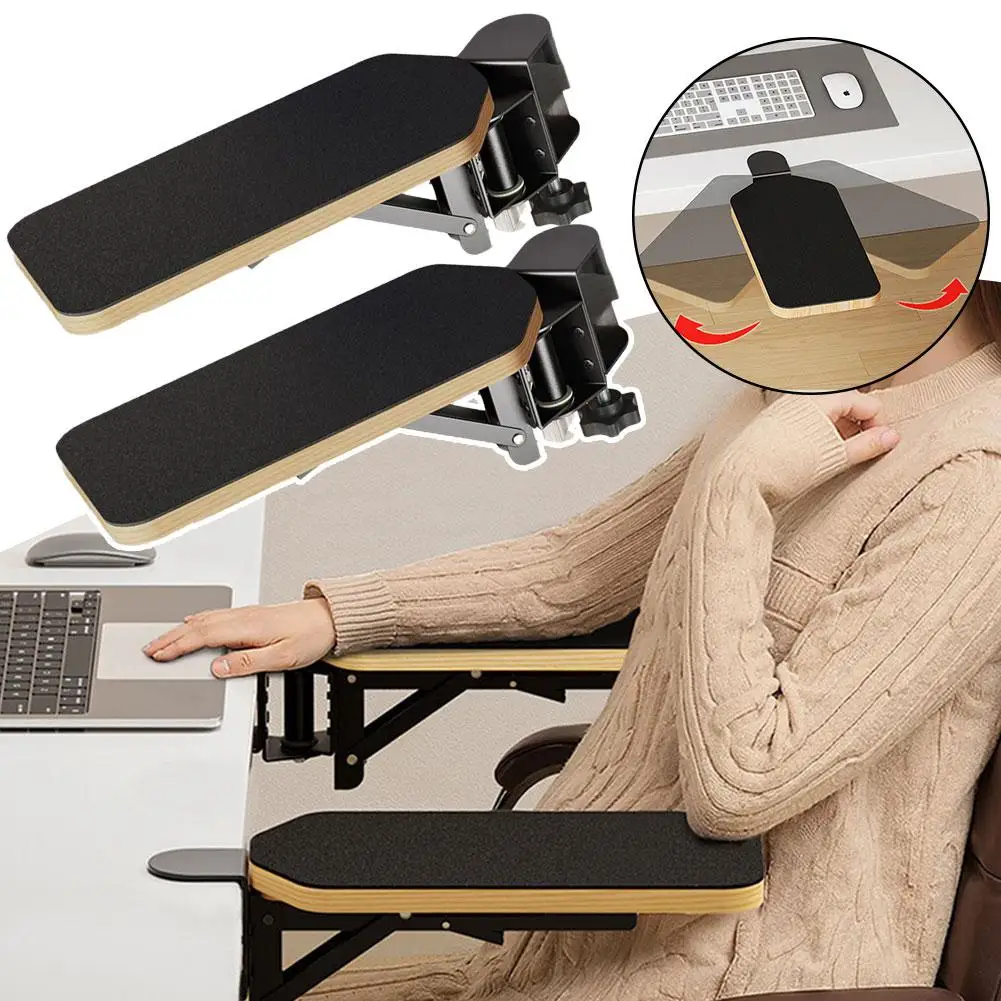 

Computer Arm Bracket Foldable And Rotatable Desktop Extension Armrest Bracket Board Ergonomic Desk Computer Extension Board K3W6