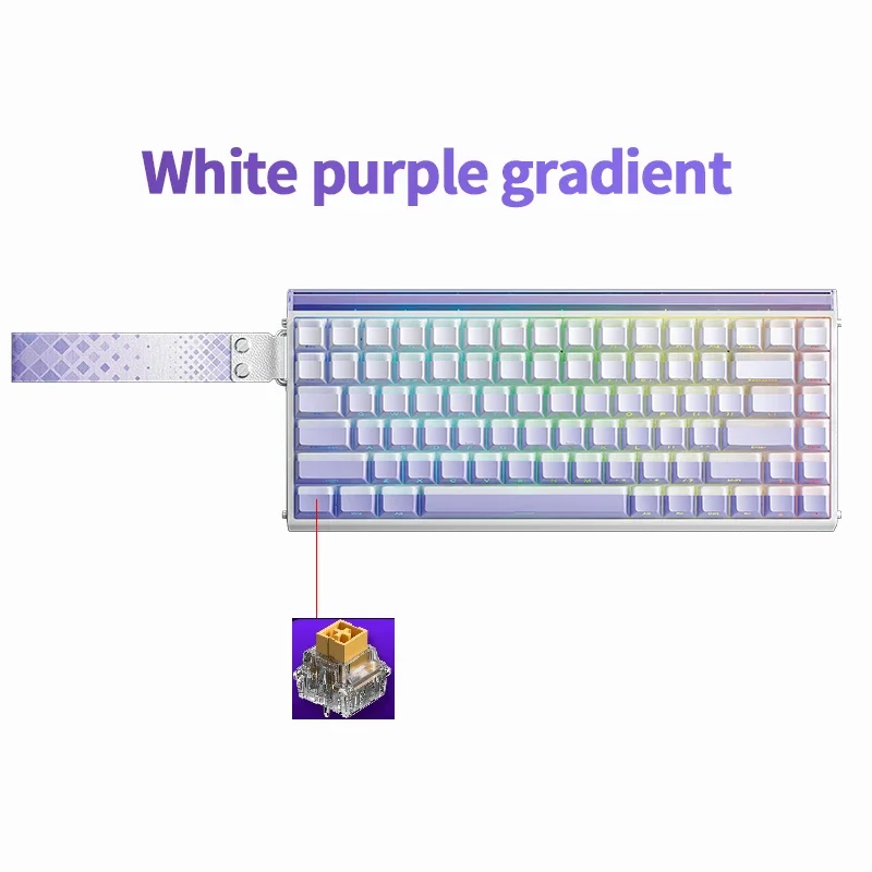 AULA HERO84 HE Magnetschalter Kabelgebundene mechanische Tastatur RGB Musik Rhythmus 8K Rückholfrequenz Tastatur Computerzubehör für Gamer