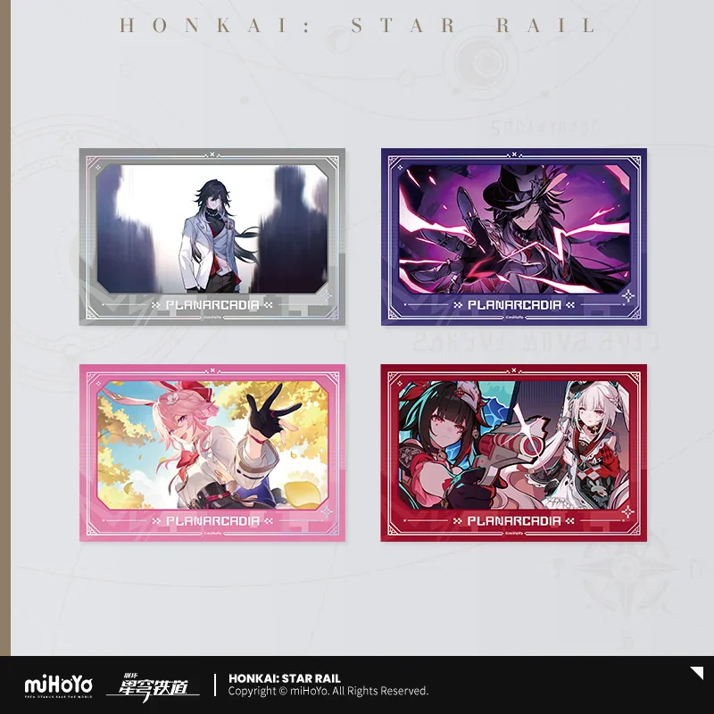 Official Honkai Star Rail Gaming Merchandise Cartoon Characters Cosplay Lenticular Collectible Cards Halloween Gifts