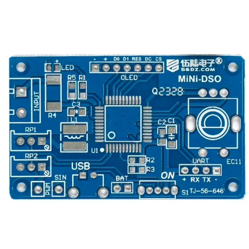 DIY Mini Digital Oscilloscope Kit STC8K8A Microcontroller Electronic Soldering Practice Loose Parts