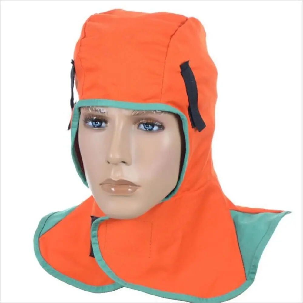 New Full Protective Welding Fire Retardant Cap Dustproof Shawl Polished Anti-Splash Hood Welder Anti-Scalding Shawl Hat