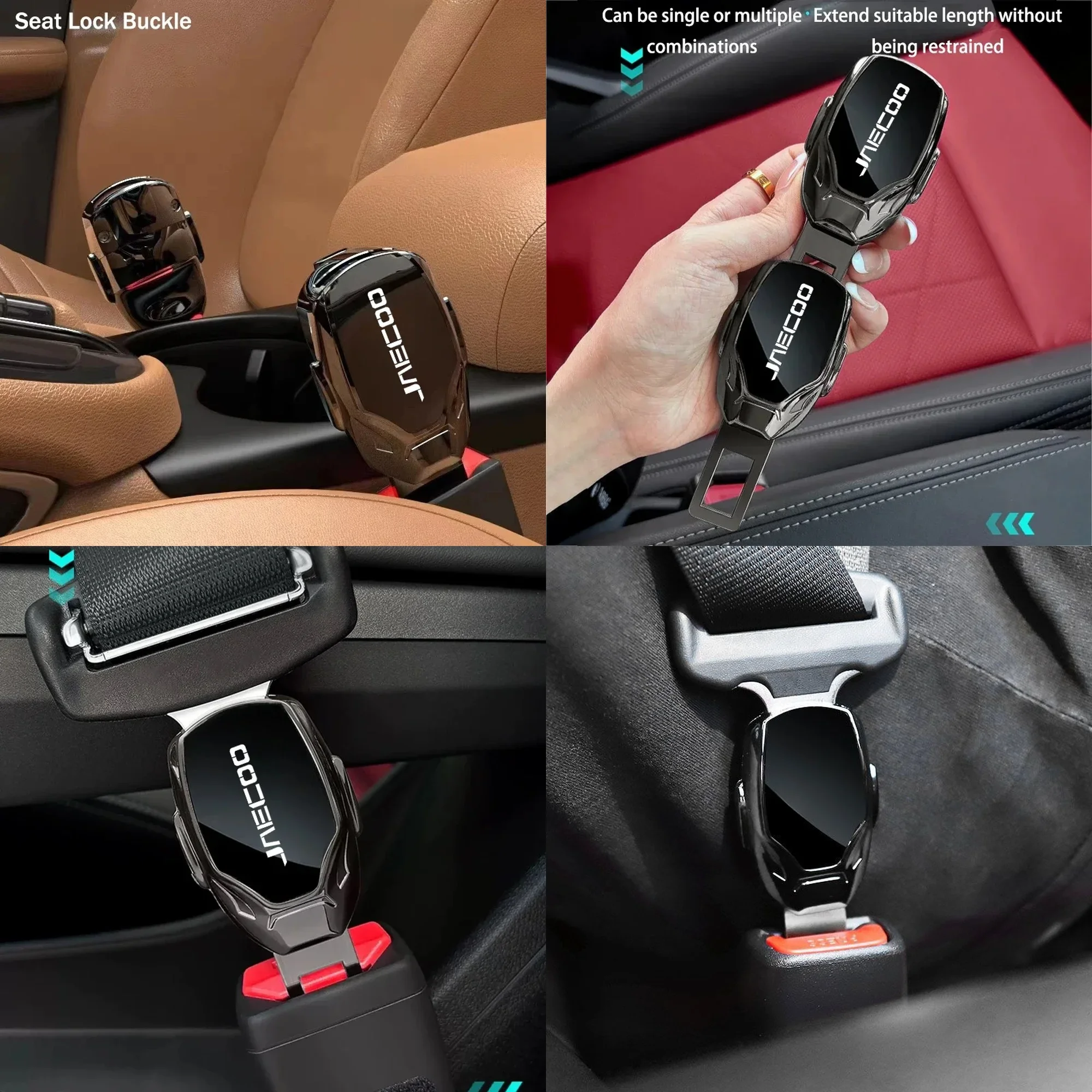 Auto Accessories Car Seat Belt Clip Extension Plug Car Safety Seat Lock Buckle Suitable for Chery Jaecoo J7 J8 Auto Jaecoo