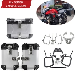 Motorcycle Side Panniers Rack Frame Top Box Case Saddlebag Bracket Pannier Stainless Steel Luggage Racks for HONDA CB500X CB400X