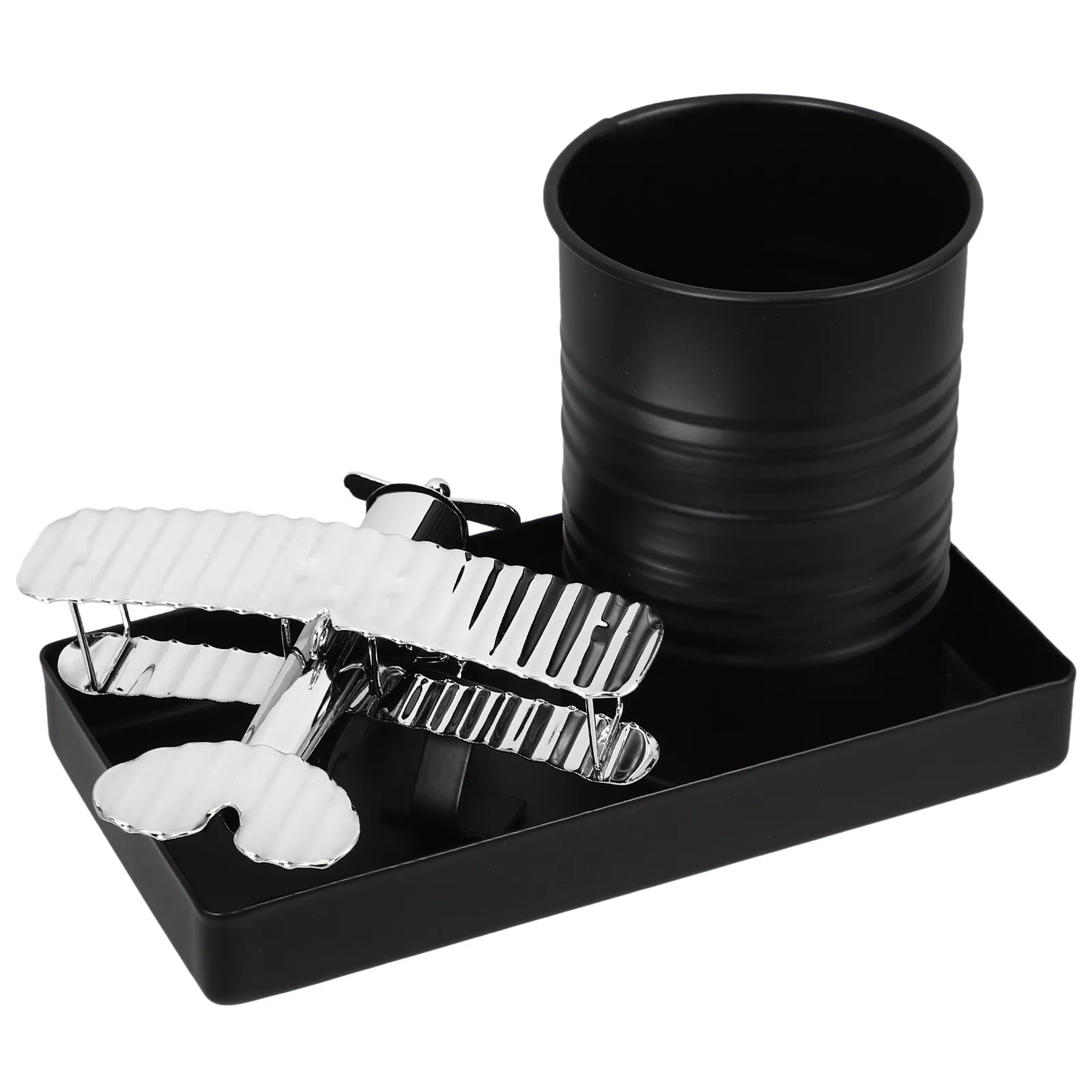 Retro Metal Airplane Pen Holder – Creative Desktop Organizer for Pencils, Pens & Office Stationery Storage
