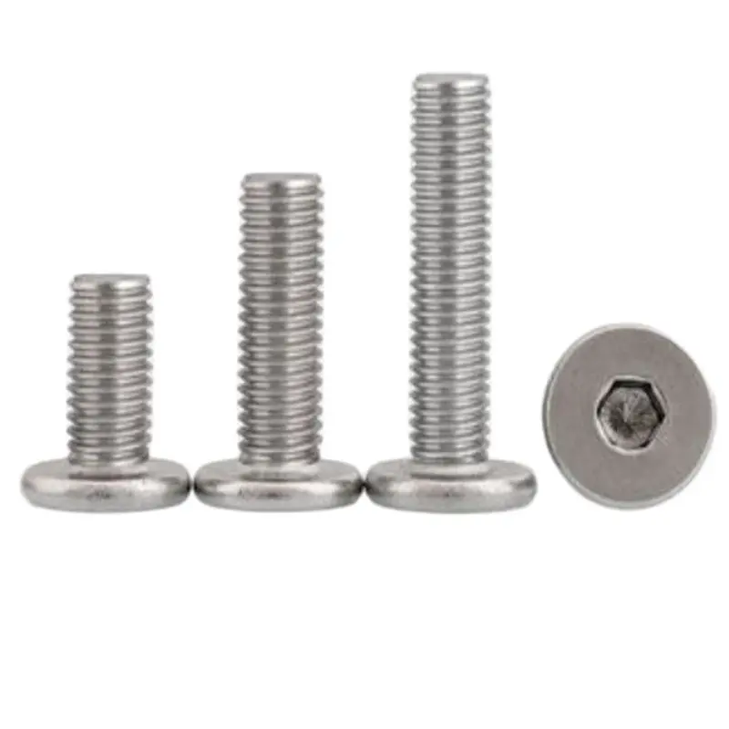 1000pcs/lot M2 M2.5 M3 M4 304 stainless steel Hex Socket Thin Super Low Flat Wafer  Allen Cap Screw