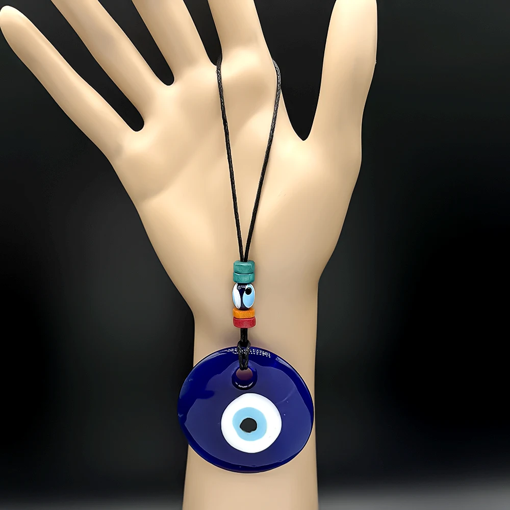 Glücksbringer-Autoanhänger mit türkischem blauem Bösen-Auge, Schlüsselanhänger, Perlen, Wanddekoration für Zuhause, Wohnzimmer, Schmuckzubehör – Detail 6