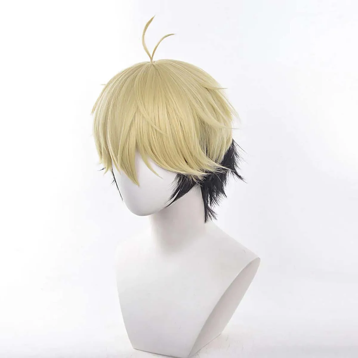 الرجال أنيمي لينك انقر تأثيري فيليكس شقراء مزيج شعر مستعار أسود