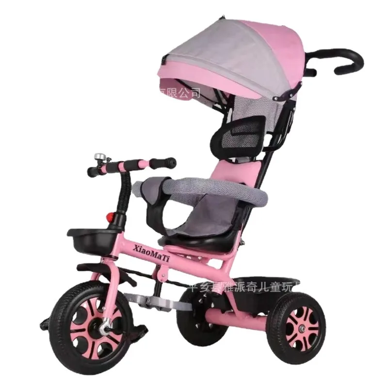 Children tricycle bicycle 1-3-5-year-old baby trolley infant light child bicycle can be pushed