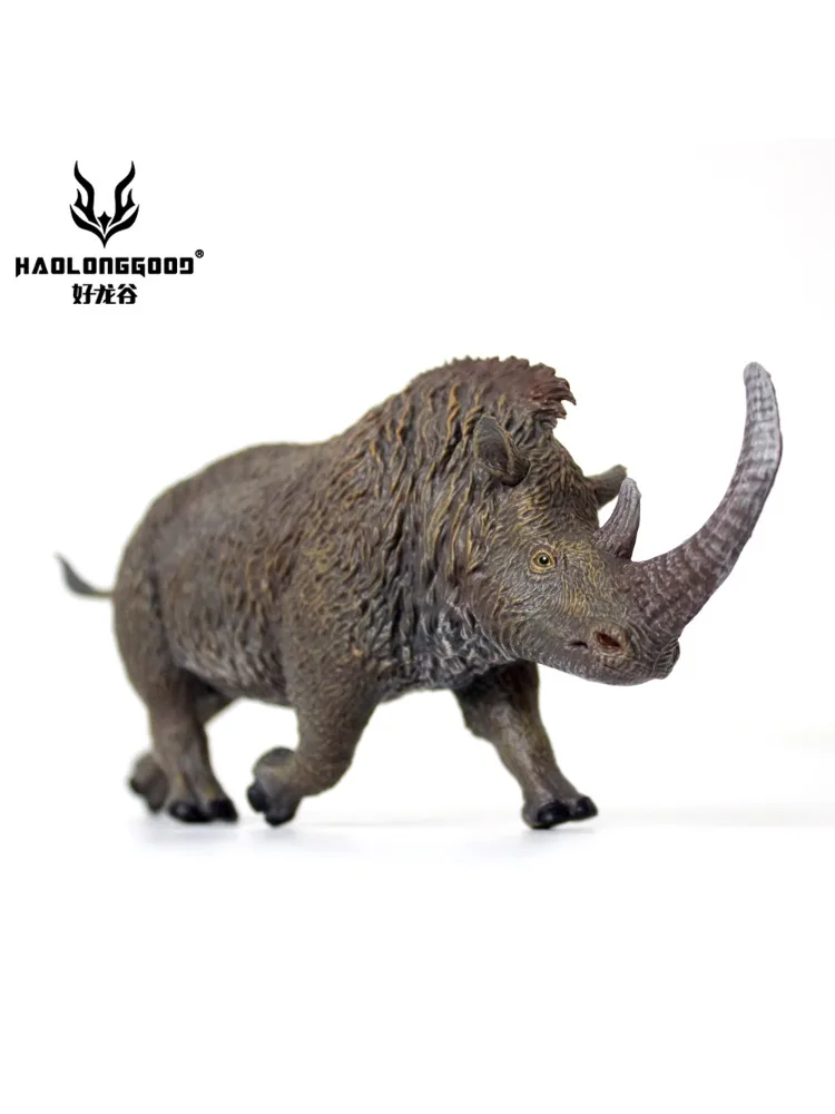 HaoLongGood Wollige neushoorn Prehistorisch dierenspeelgoedfiguur Coelodonta Antiquitatis Model - afbeelding 2