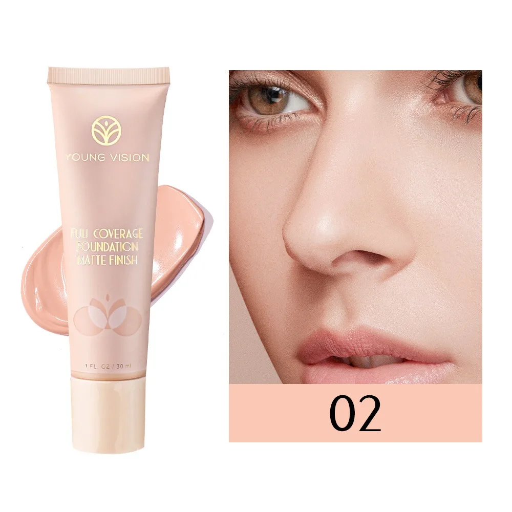 Base Líquida Matte Profissional 30ml à Prova d'Água Cobertura Total Maquiagem de Longa Duração Cosméticos para o Rosto Maquiagem Feminina