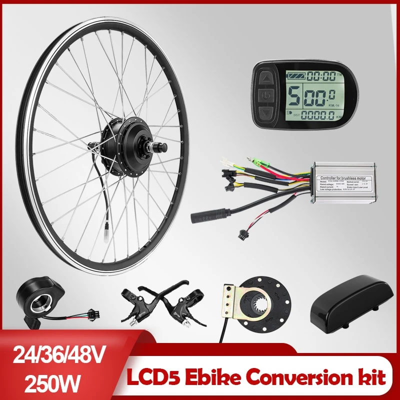 

24V 36V 48V 250W Electric Bike Conversion Kit Brushless Gear Motor Front Rear Wheel Motor 20inch 26inch