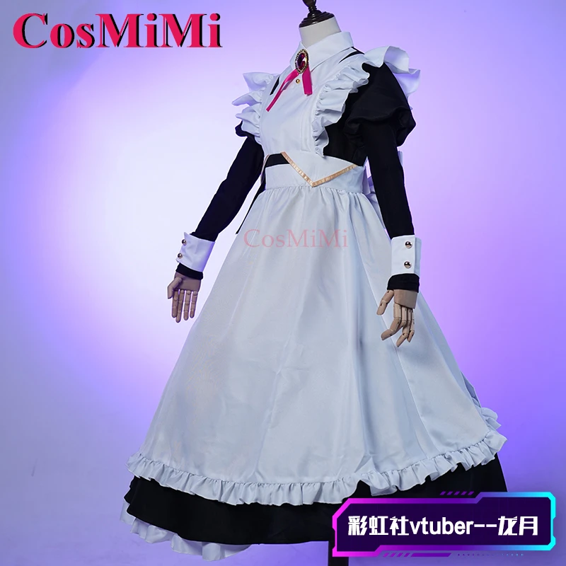 CosMiMi Anime VTuber Selen Tatsuki Cosplay Costume Nobles And Attendants Elegant Maid Dress Carnival Party Role Play Clothing