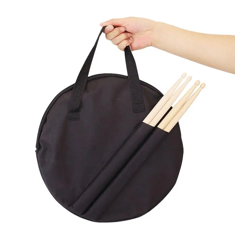 Practice Drum Pad 3 Pieces Portable Drum Bag Set Shock-Absorbing Drumming Pad Lightweight Drum Sticks Storage Silent Drum Pad