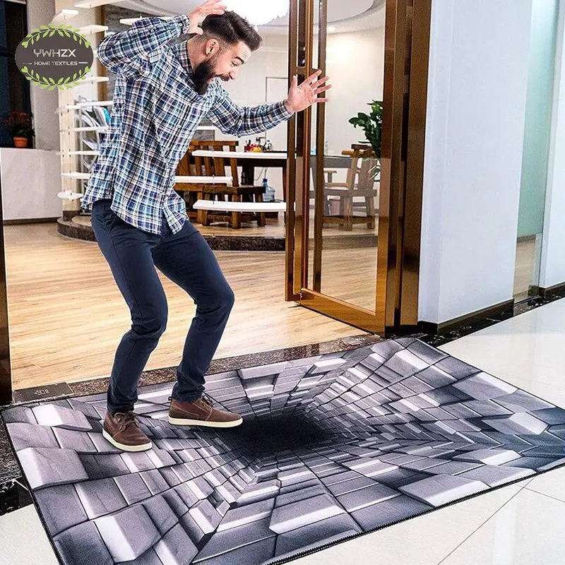 3D Optical Illusion Home Entrance Carpet Door Mat Rug Aesthetic Mats for Hallway on The Floor Home Coffee Table Decor Luxury