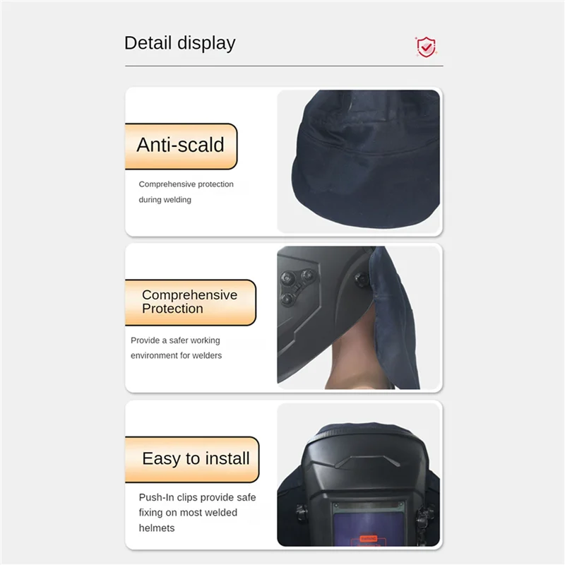 

TKOH-3X Welding Cap Bib Easy To Install Anti-Backlight Interference Durable Cape Welder Hat Protective Caps For Women & Men