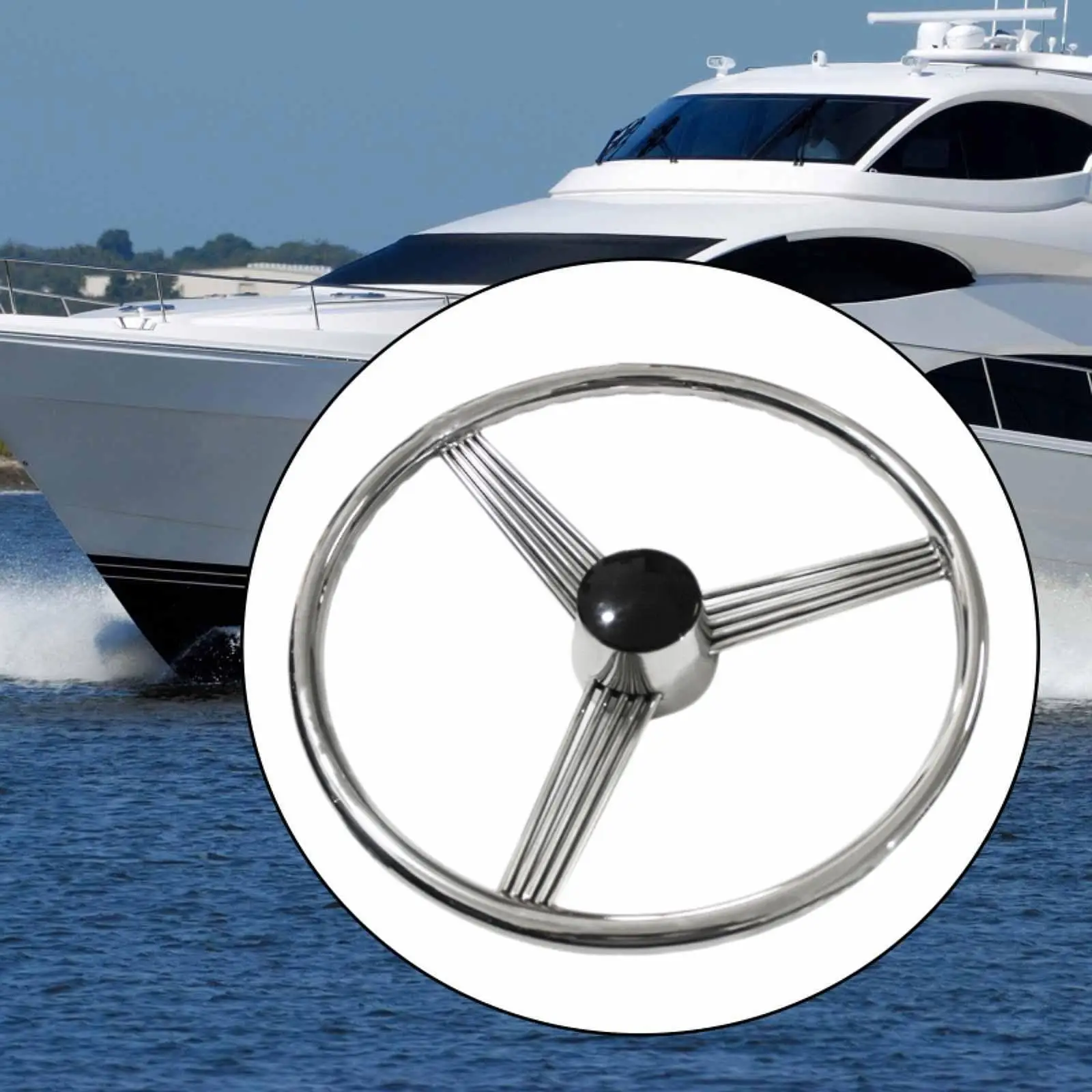 Volante generico per barche marine, diametro 34,3 cm, per navi sportive all'aria aperta