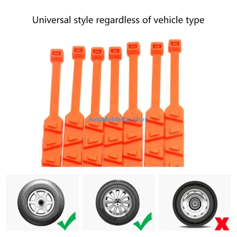 G8TE 10pcs Winter Snow Tire Chains Emergency Tire Wheel Cable Snow Chains for Motorcycles Electric Scooter Adjustable Chains