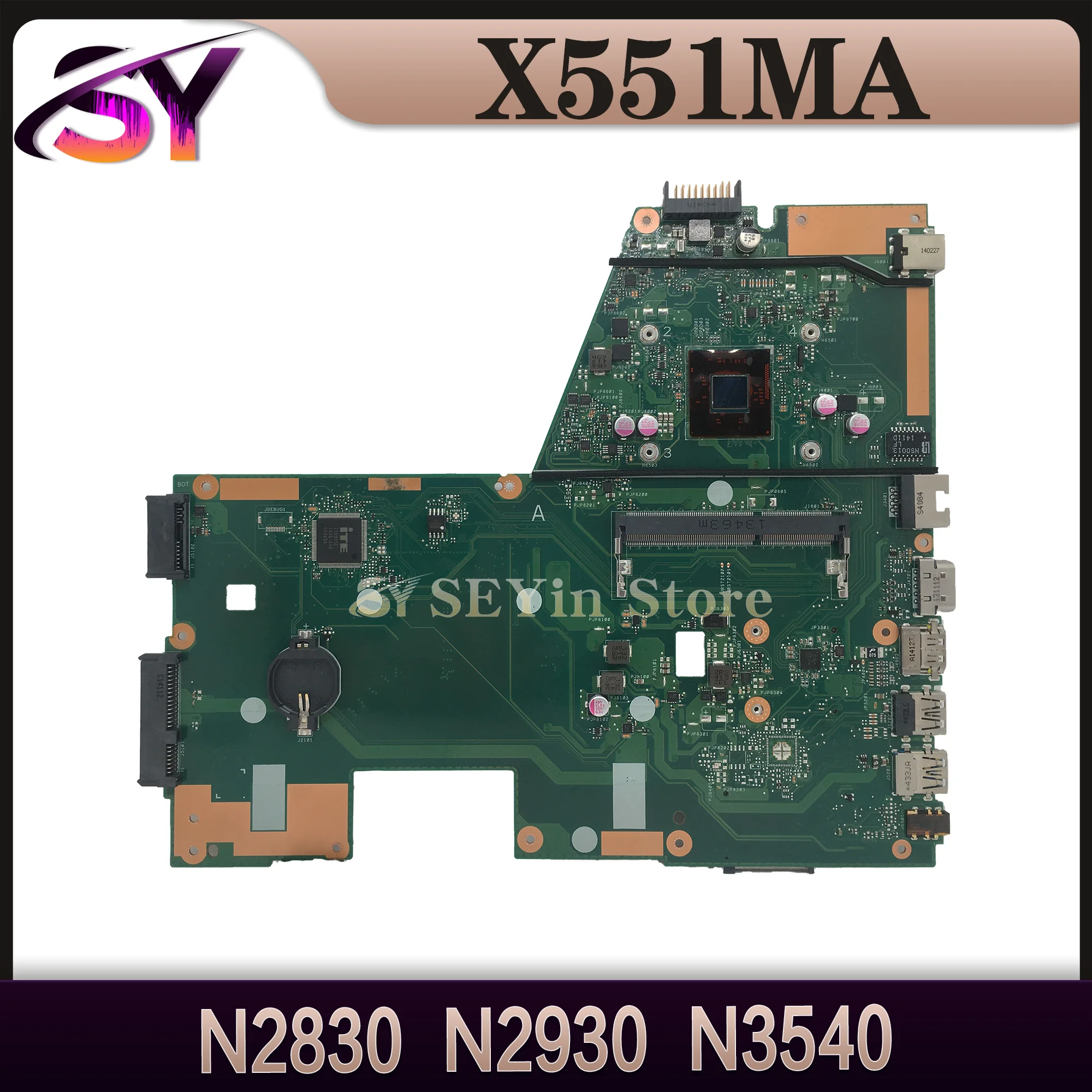 

X551M Mainboard For ASUS X551MA F551MA D550M Laptop Motherboard N2815/N2830/N2930/N2940/N3540 MAIN BOARD 100% Test OK