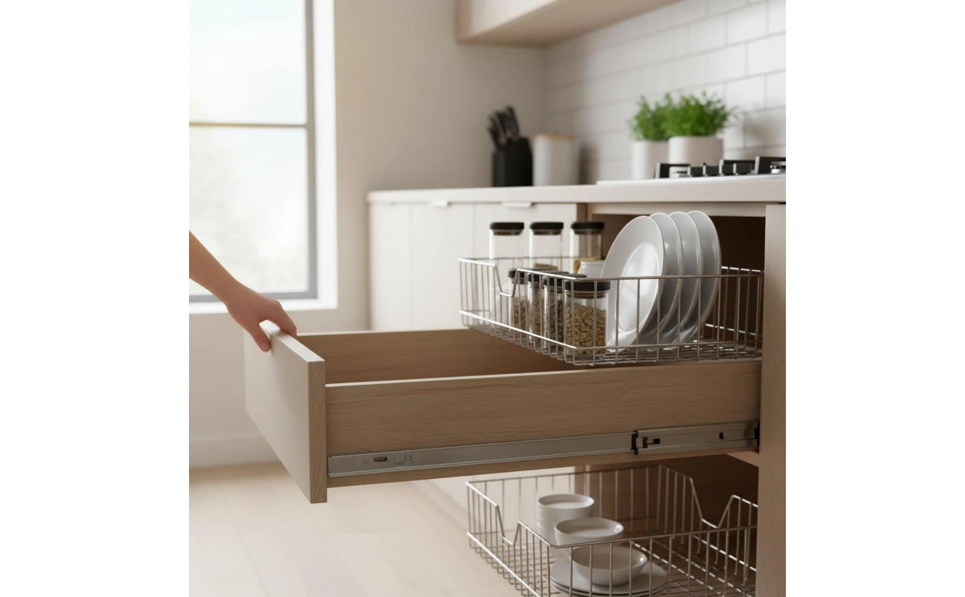 2 Pieces Cabinet Basket Effortless Glide Close Bottom Mount Drawer Slide Full Extension Drawer Slide Quiet Closing Hardware 2 Pieces Cabinet Basket Effortless Glide Close Bottom Mount Drawer Slide Full Extension Drawer Slide Quiet Closing Hardware