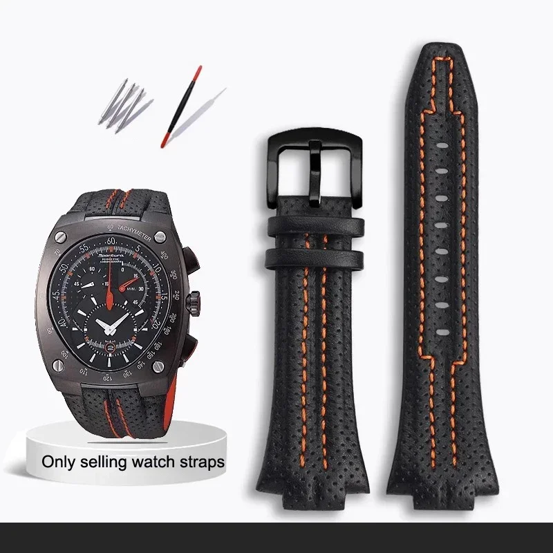 

Genuine Leather 27*15mm Watch Strap for Seiko sportura SNL029P2 SNL021P1 SNA595P2 SNL017P1 Watchbands Bracelet Accessories