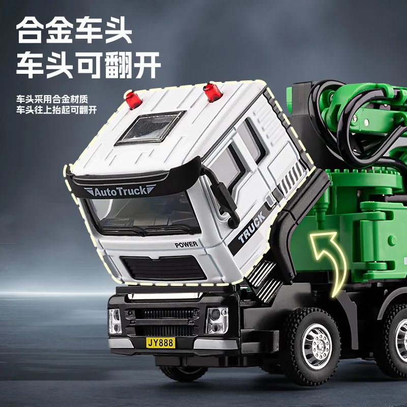 

1:32 имитация цементного насоса, модель инженерного автомобиля из сплава, орнамент, игрушка в подарок