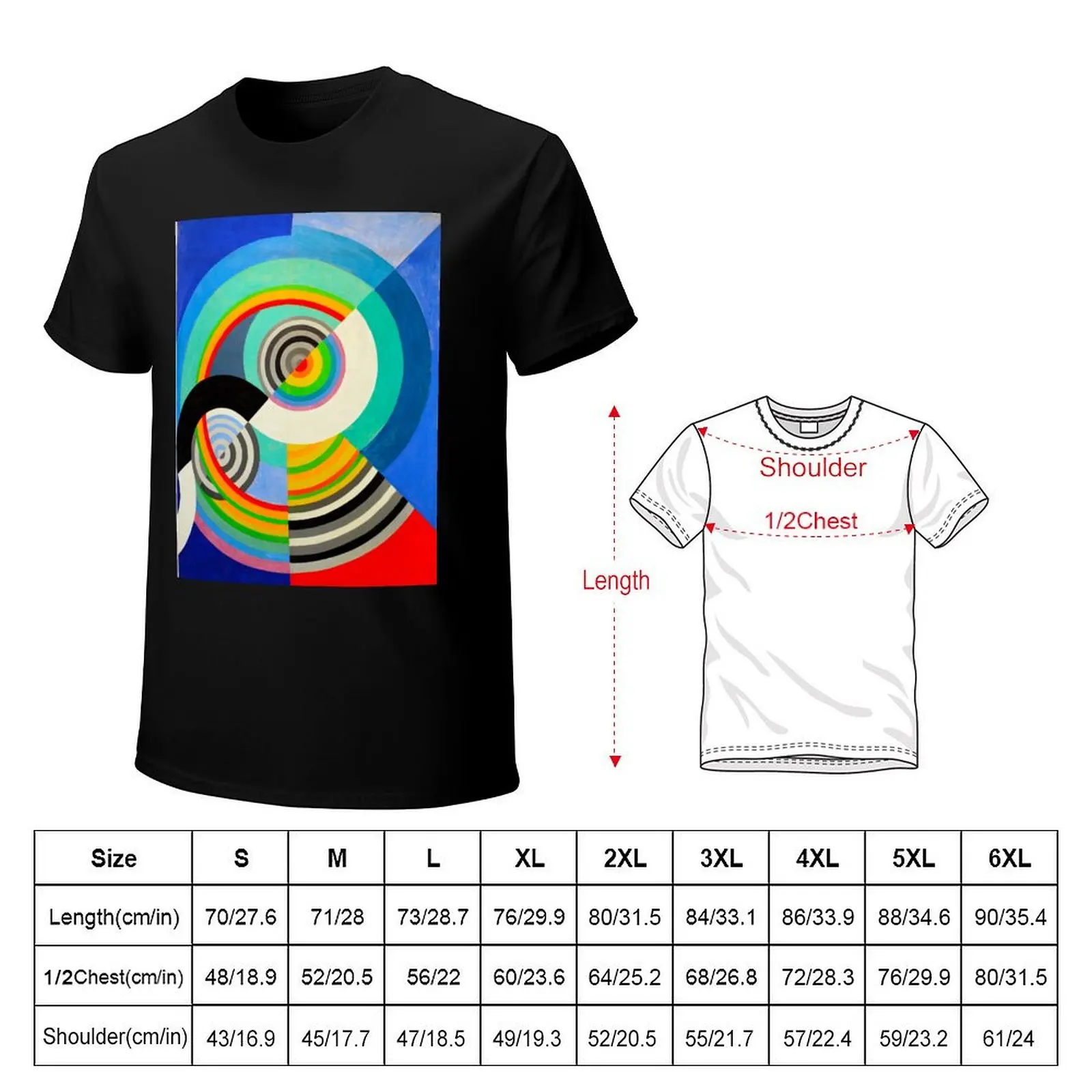 ROBERT DELAUNAY HD - Rythme n°3, décoration pour le salon des Tuileries 1938 T-Shirt Christmas Theme Tee Top