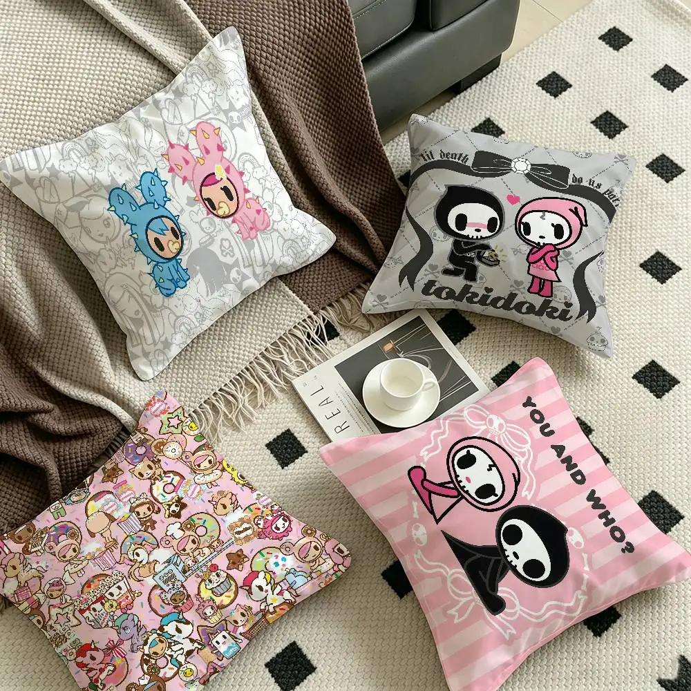 Japan Cute T-TokidokiS Pillow Gift Home Office Decoration Bedroom Sofa Car Cushion Cover case 45x45
