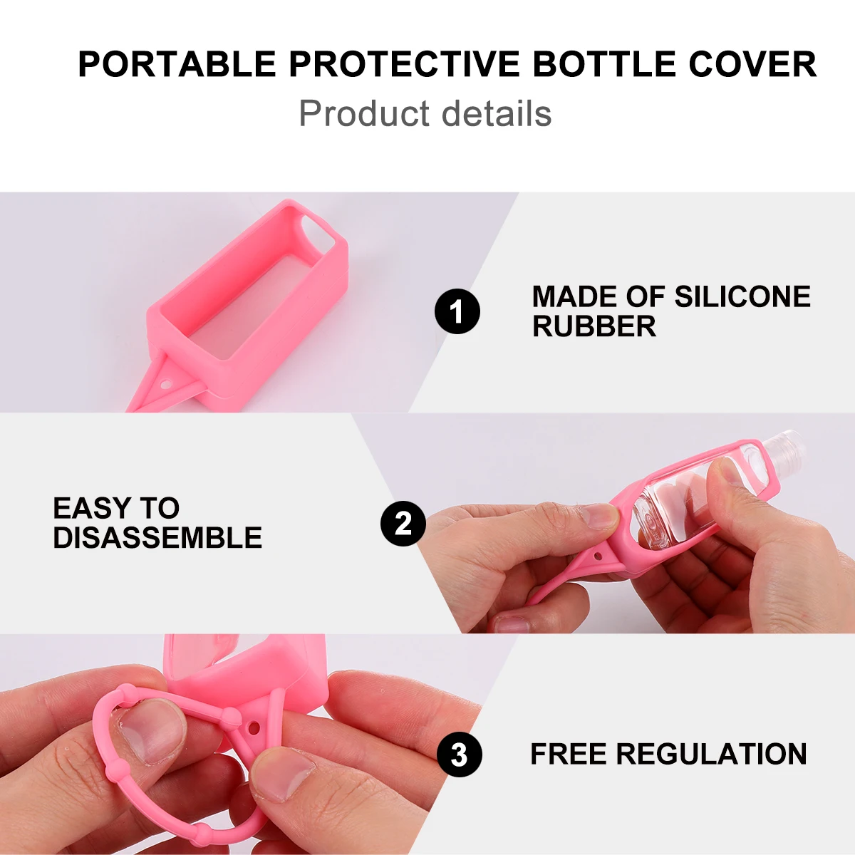 

Portable Protective Bottle Sleeve 30ml Water Free H Silicone Cover Round Trapezoid Shape Perfume Case Travel Camping