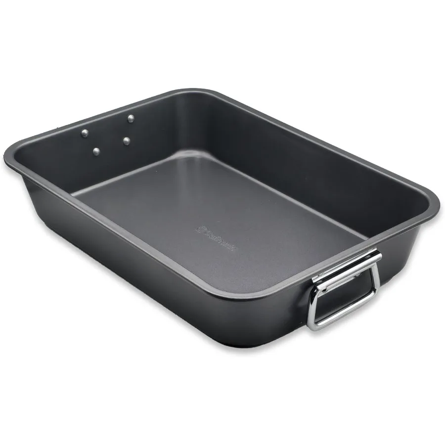 

Large Lasagna Pan 15 x 11 Nonstick Casserole Dish for Easy Cleanup and Convenient Deep Baking with Foldable Handles Ideal for F