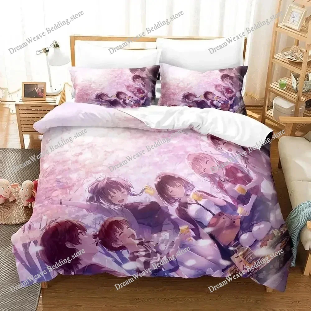Juego de Ropa de Cama Anime Saekano How To Raise A Boring Girlfriend, Funda de Edredón y Funda de Almohada para Niños y Niñas, Tamaño Individual y Queen, para Niños y Adultos 96396