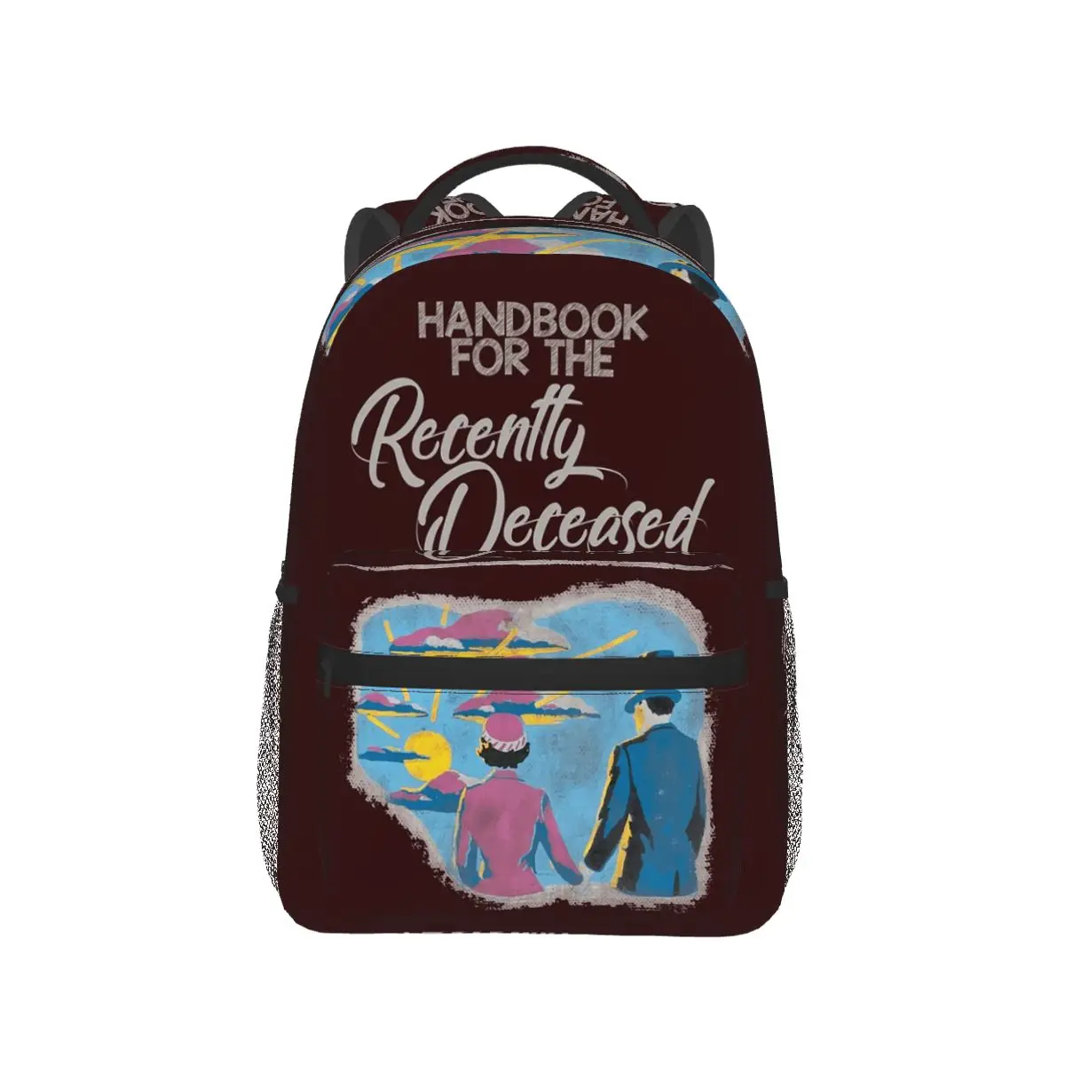 

Handbook For The Recently Deceased Backpack Hot Sale Daypack Large Capacity BookBag School Bag Shoulder Bags for Men Women