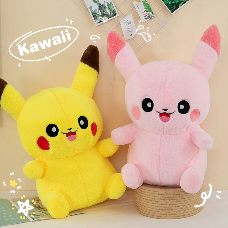 40/60/80cm Pokemon Plush Toys Pink Pikachu Rabbit Plush Pokémon Plushie Animal Stuffed Doll Kawaii Soft Pillow Gift for Children