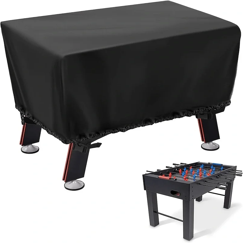 Foosball Table Cover Waterproof Dustproof Anti-UV Full Protective Cover with Elastic Hem & Buckle Strap for Indoor Outdoor Game