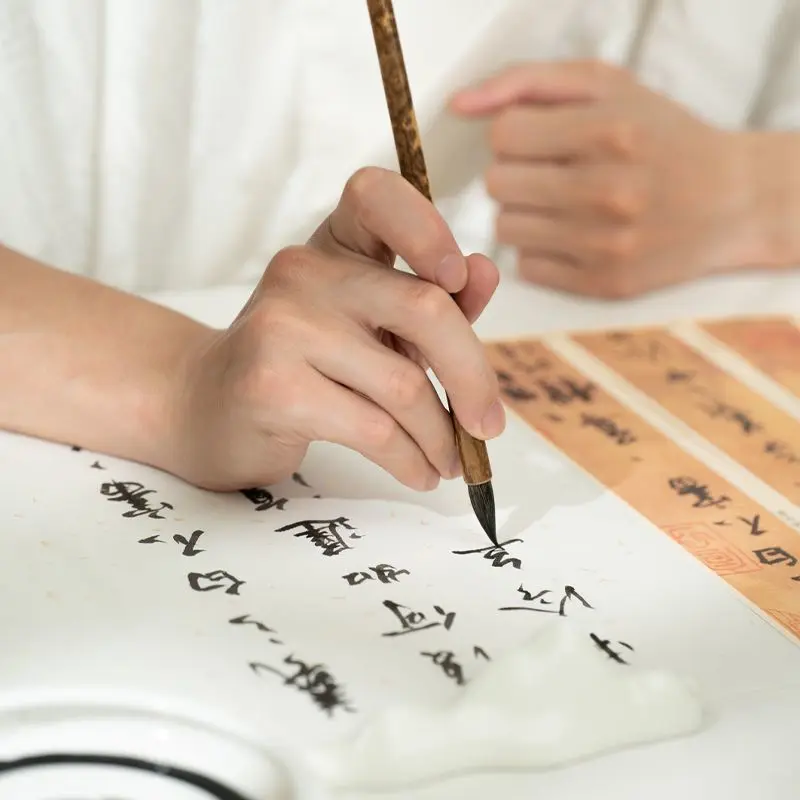 Authentic Mixed Hair Writing Brush Wang Xizhi Running Cursive Script Calligraphy Brush Small Regular Script Copy Scriptures Pen