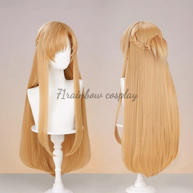 71rainbow Cosplay Yuuki Asuna Cosplay Wig Anime Sword Art Online Yūki Asuna Cosplay Hair Wigs