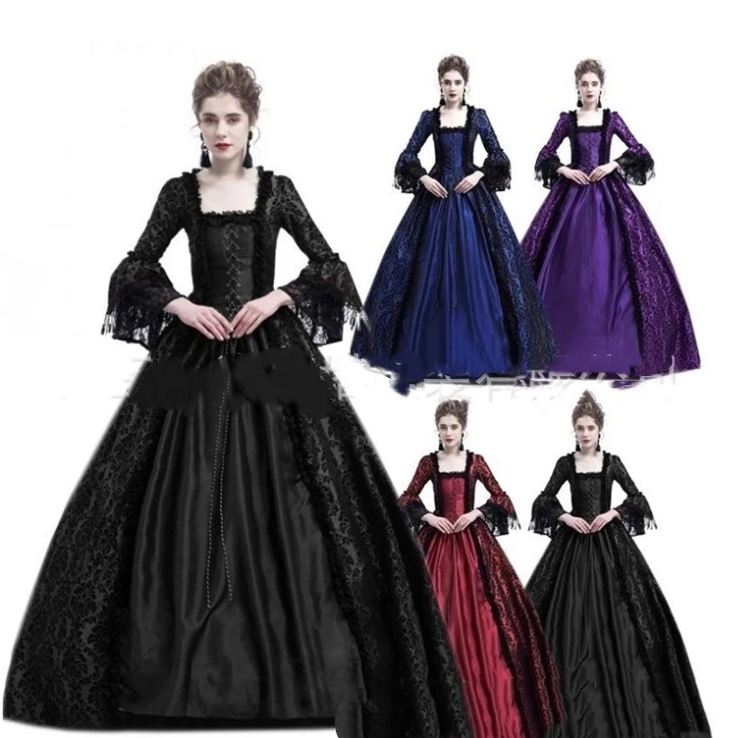 

Lace patchwork flared sleeves, medieval dress, court retro