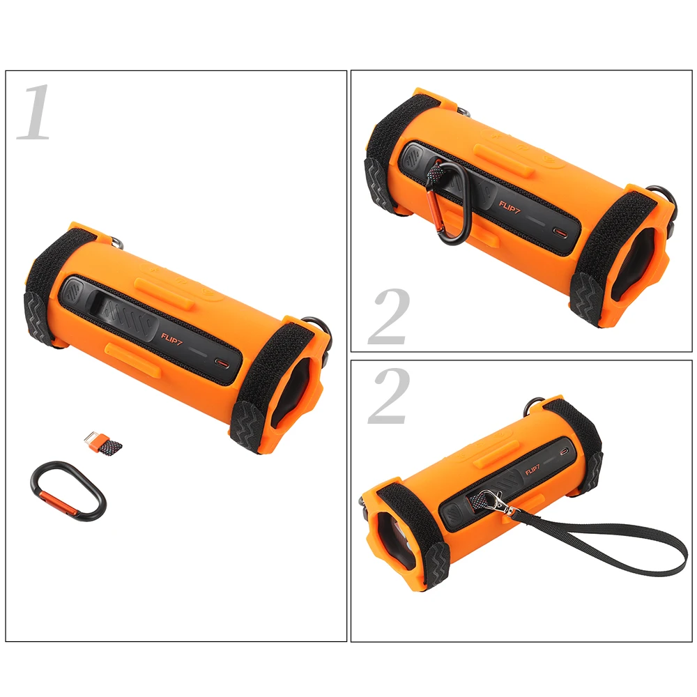 Soporte de protección de altavoz de bicicleta para JBL FLIP7, funda protectora, soporte de correa, funda de carcasa portátil con tapa 7, Estuche de transporte para exteriores