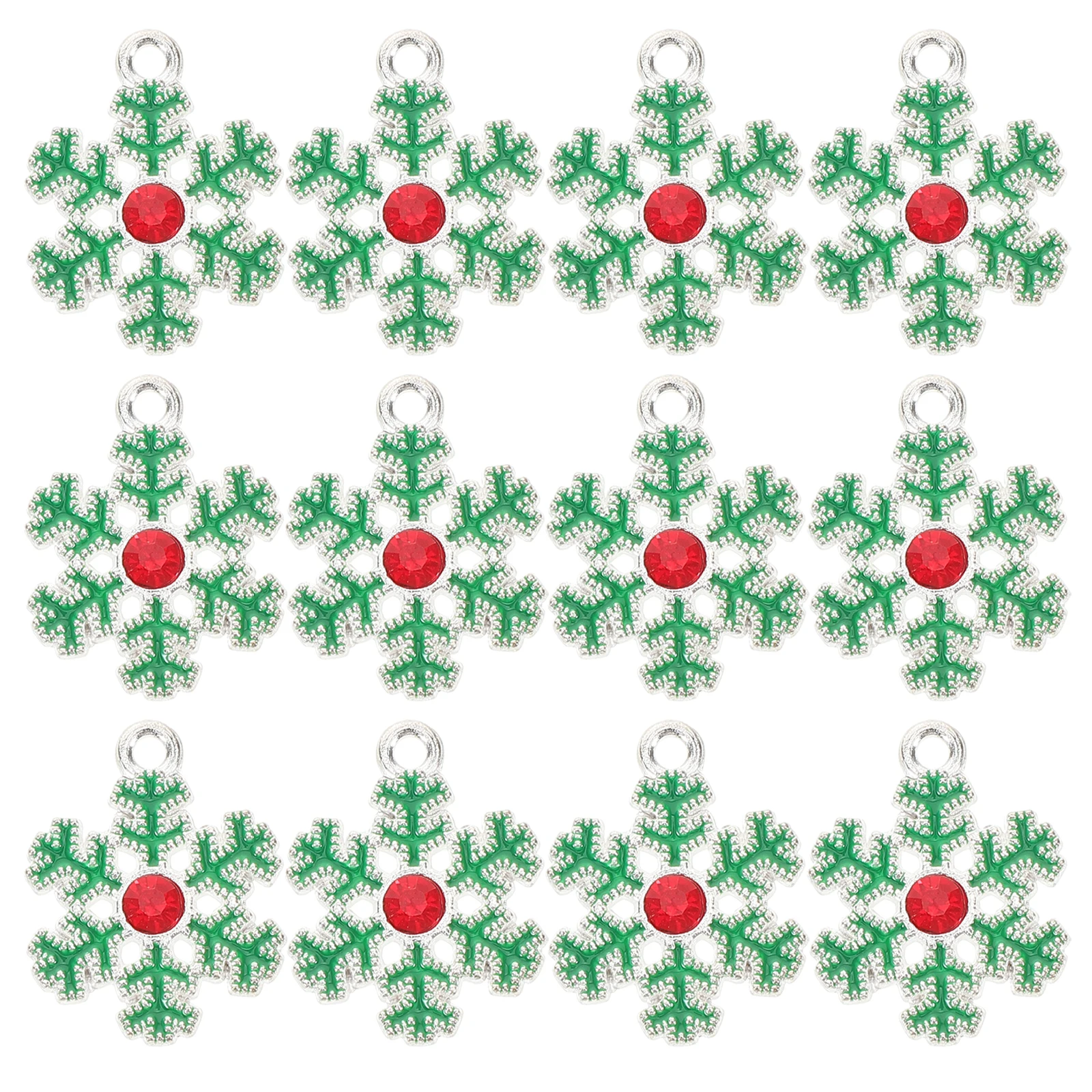 

20 Pcs Snowflake Alloy Pendant Hair Accessories Necklace Bracelet Earrings Christmas Charms DIY Jewelry Crafts Decor