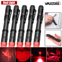 1-5PCS Mini Red Light Penlight Flashlight White/395nm Torch Pen Light with Clip Pet Dog Cat Urine Stain Detection Torch Lamp