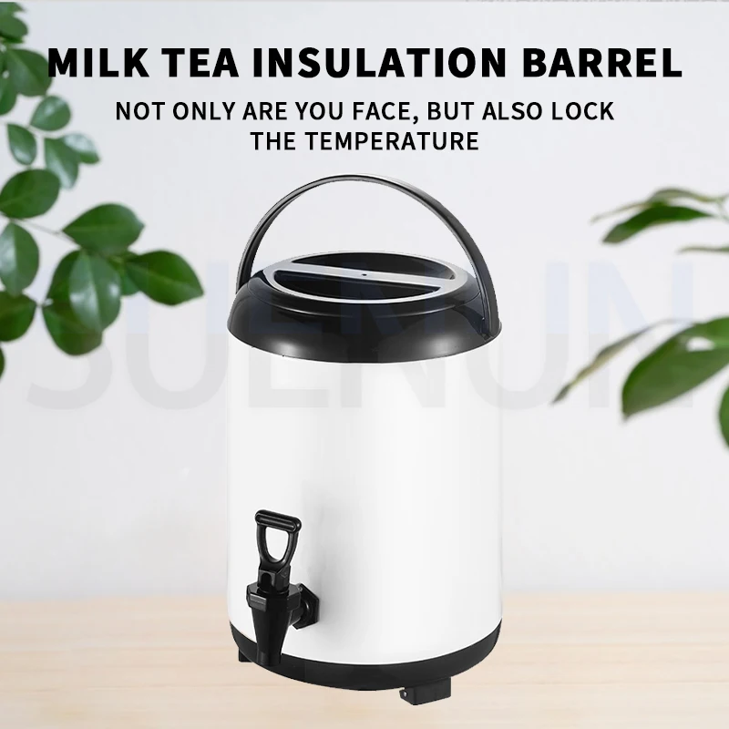 Stainless Steel Milk Tea Heat Preservation Bucket Soybean Milk Coffee Three-layer Heat Preservation Cold Preservation Bucket