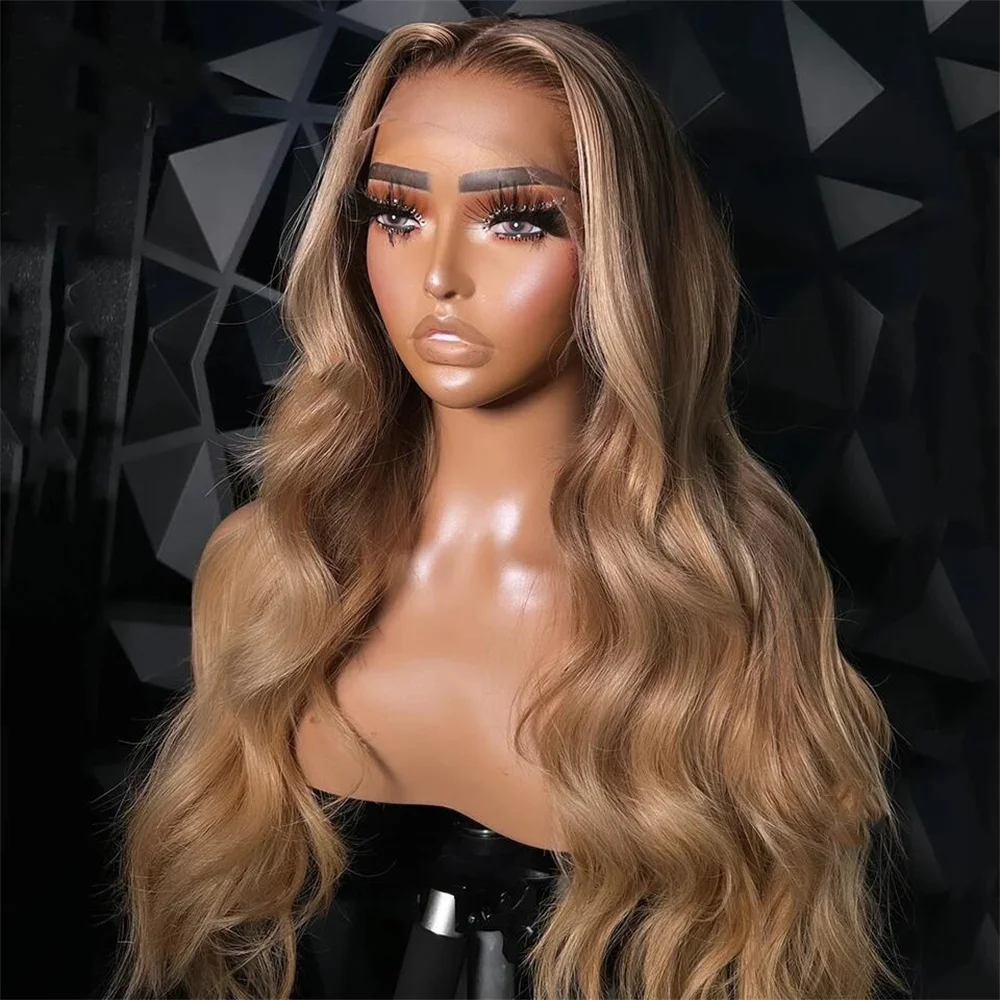 

Soft Long Ombre Blonde Glueless 28'' Body Wave 5x5 Silk Base Jewish Human Hair Wig Baby Hair HD Lace European Hair Preplucked