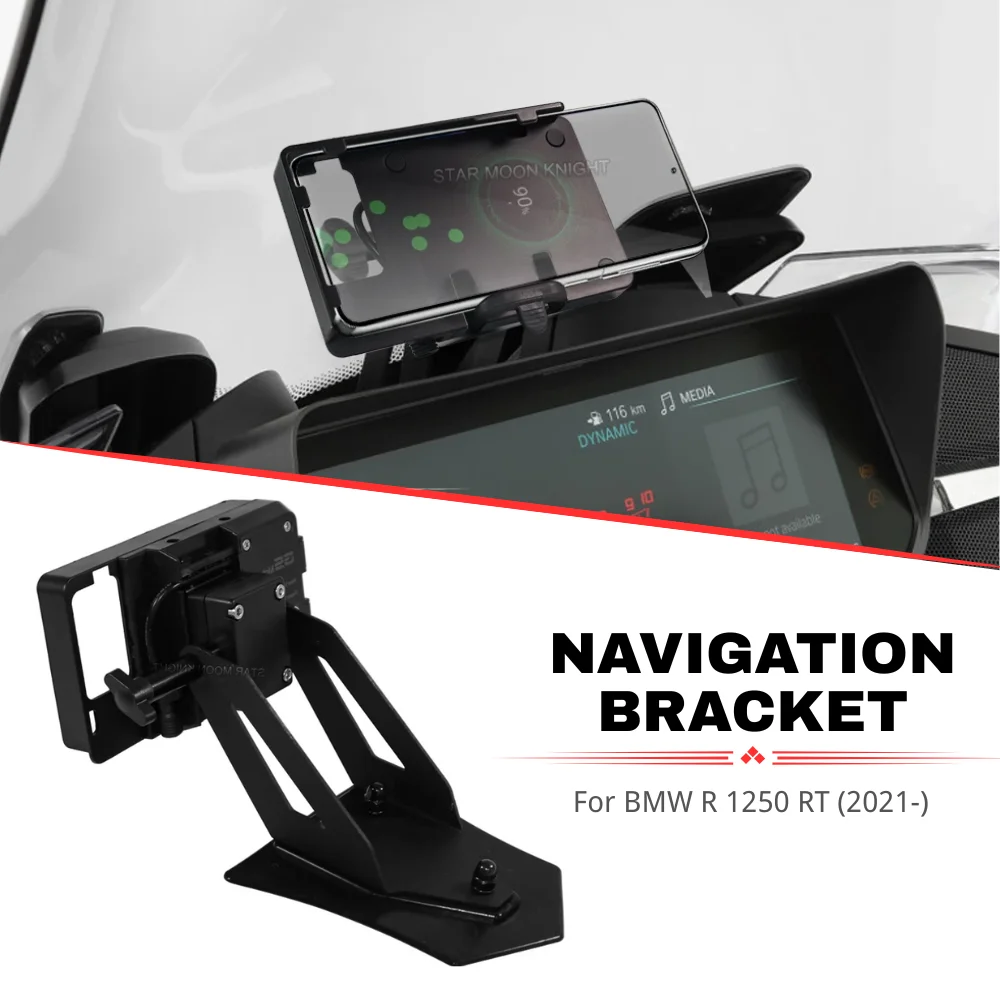 

Для BMW R 1250 RT R1250RT 2021 2022 2023 2024 2025 мотоциклетный кронштейн GPS-навигации, верхний адаптер для крепления смартфона