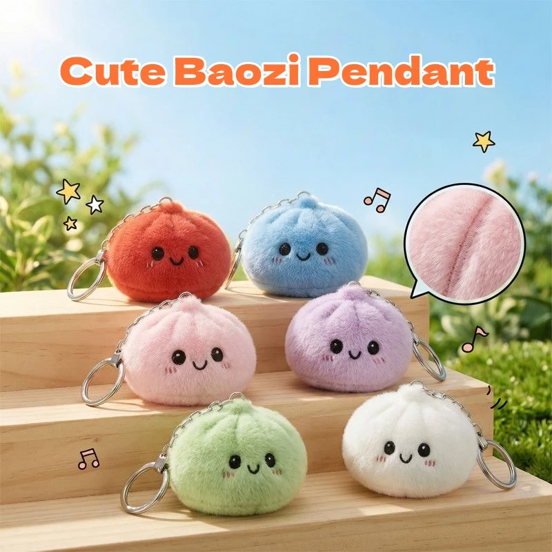 

Colorful Soft Squishy Bun Blind Box, Cartoon Plush Smiling Face Big Bun Squishy Toy Stress Relief Realistic Large Bun Toy Keychain