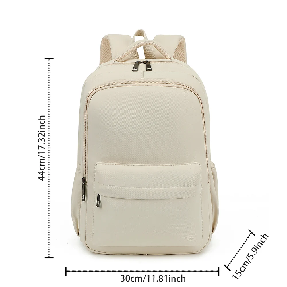 College-Student Rucksack wasserdichte Leinwand solide Bücher Tasche Männer Frauen einfache Reise Rucksäcke Schuljunge Mädchen 16-Zoll-Laptoptaschen – Detail 1