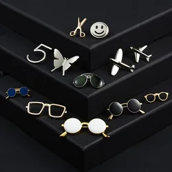 Interesting Scissor Planes Alloy Brooches Collar Needle Men/Women Hat Shirt Collar Pin Party Daily Accessory Backpack Decoration