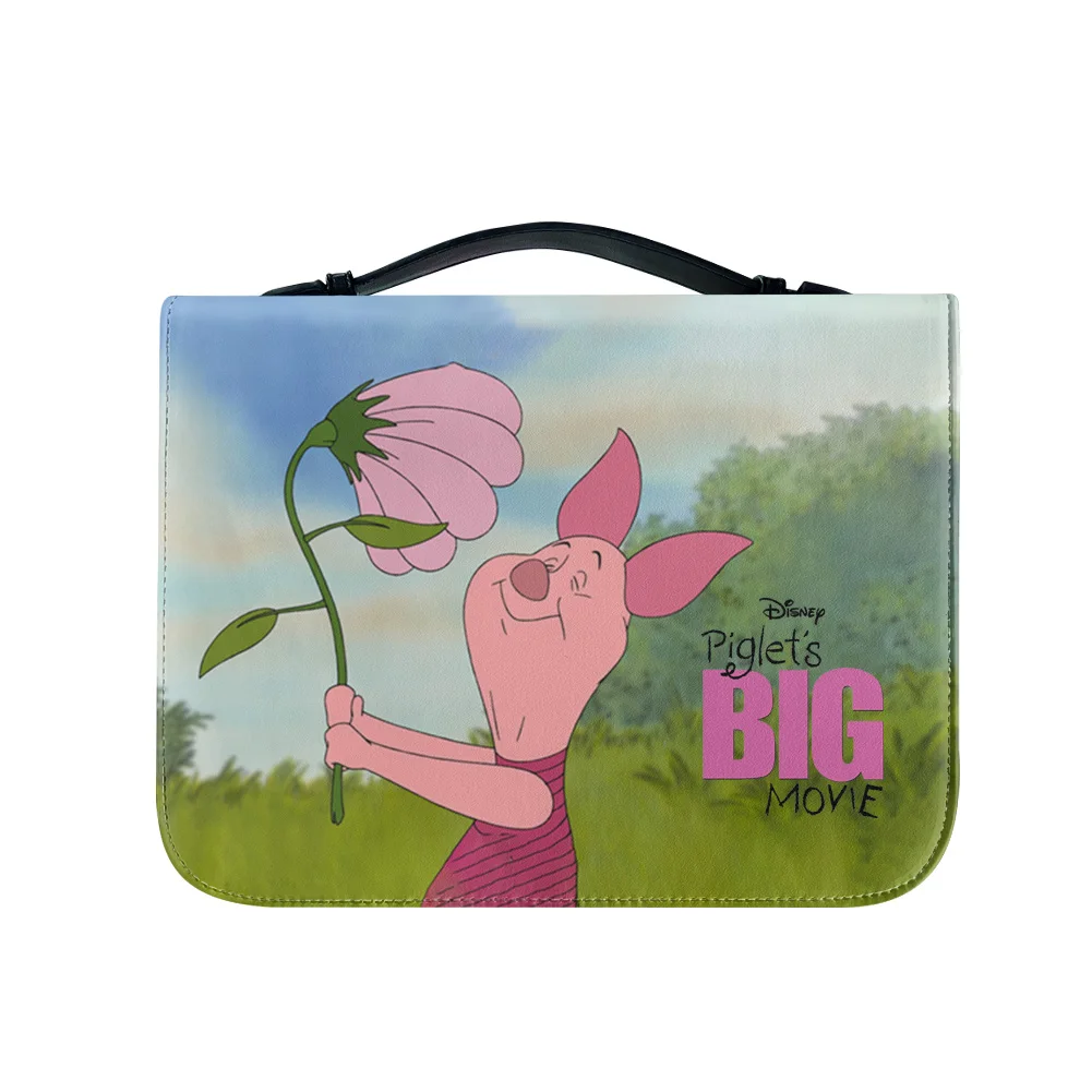

Disney Winnie The Pooh Piglet Bible Bags Gifts Personalized Cover Bible Pack Waterproof Leather Bag Pockets Package Case
