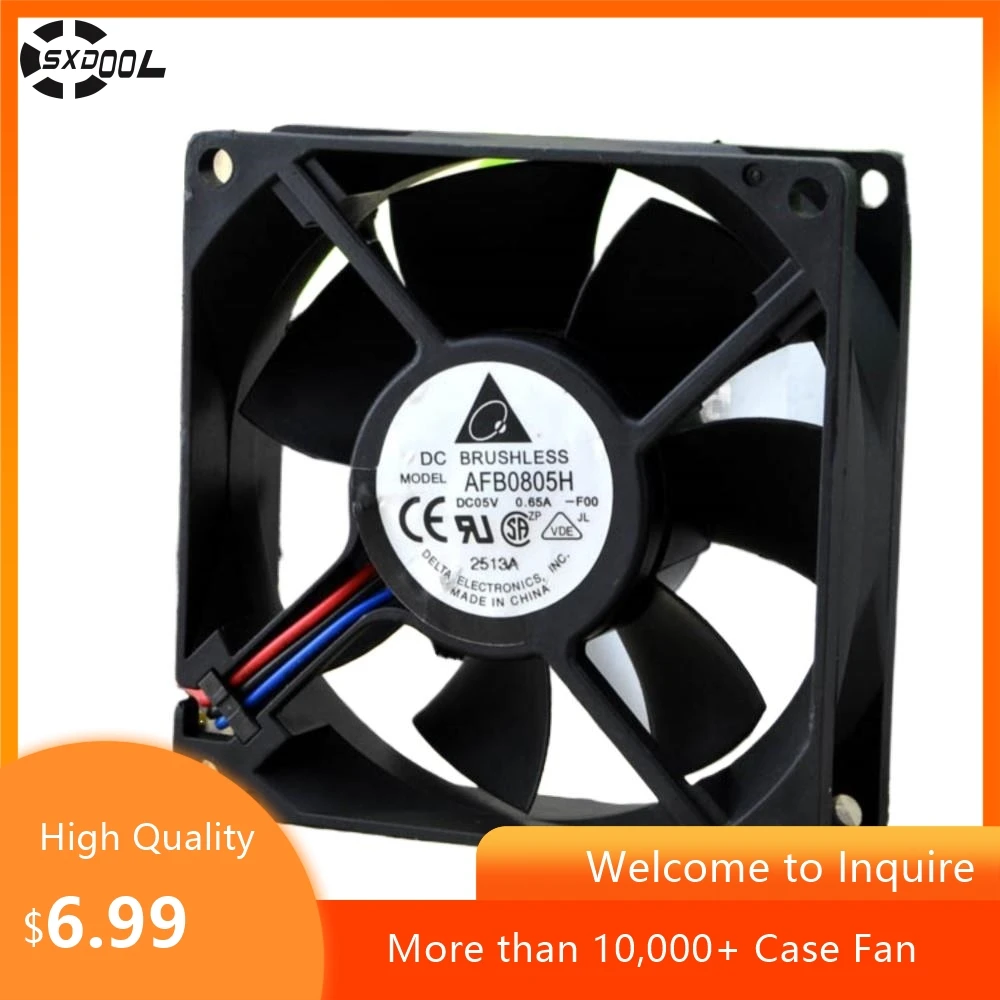 

AFB0805H 80mm DC 5V USB Fan for Delta 8025 8cm Computer Case Power Fan 5V 0.65a Tach Speed Signal FOO Speed Measurement