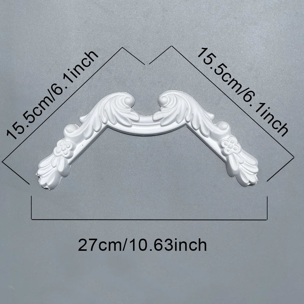French PU corner flower background wall shape imitation plaster American ceiling decoration corner flower carved wall decoration