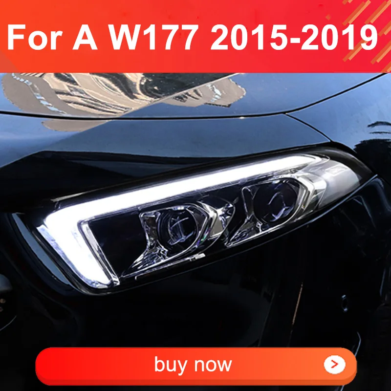 

1Pair LED Headlight for Benz A Class W177 2015-2019 Headlights Plug and Play LED DRL Projector Dynamic Turning Front Head Lights