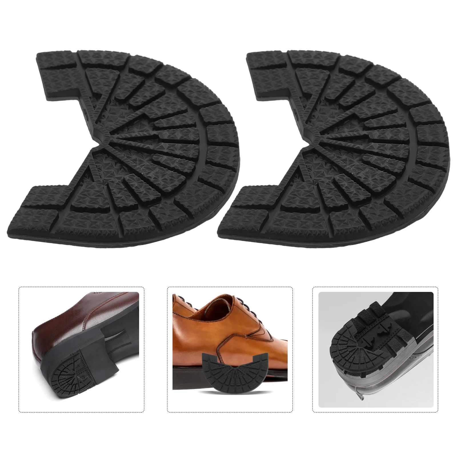 

1Pair Slip-Resistant Sole Protector Rubber Heel Pad for Shoe Repair Sports Basketball Sneakers Long-Lasting Replacement No Glue